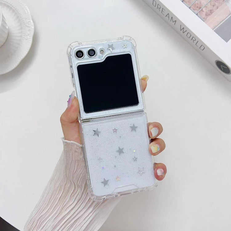 For Samsung Galaxy Z Flip7 FE / Flip6 Star Love Glitter Epoxy TPU Phone Case
