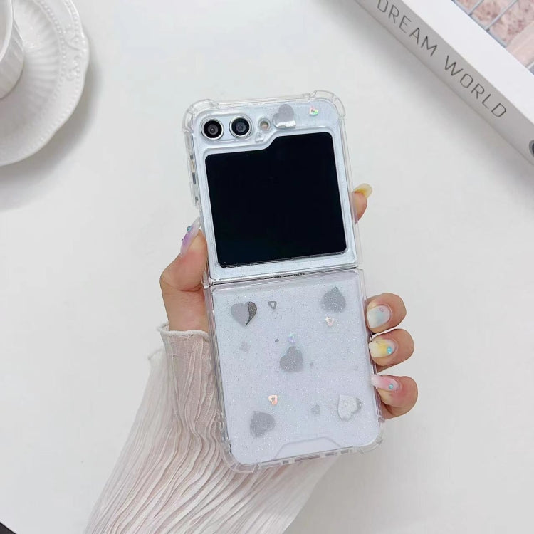 For Samsung Galaxy Z Flip7 FE / Flip6 Star Love Glitter Epoxy TPU Phone Case