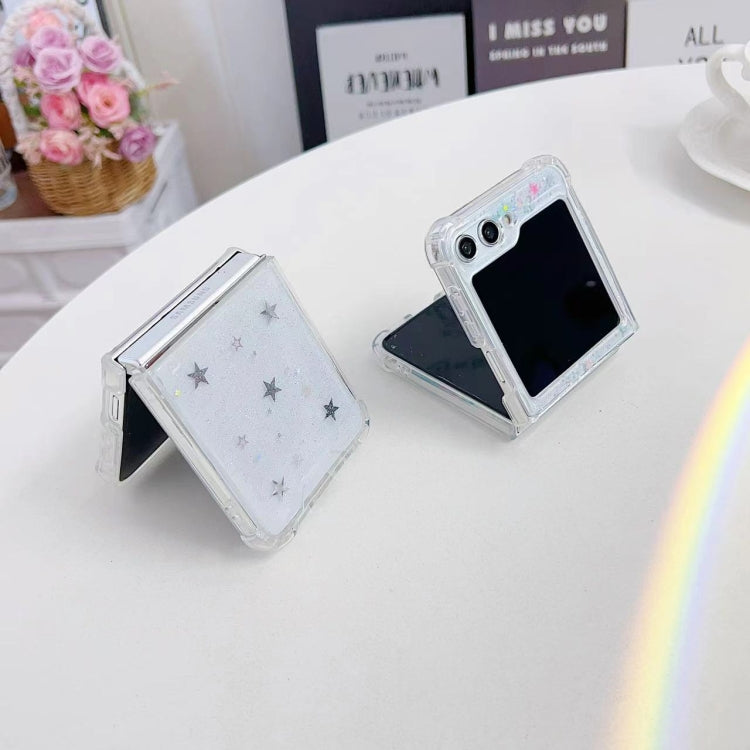 For Samsung Galaxy Z Flip7 FE / Flip6 Star Love Glitter Epoxy TPU Phone Case