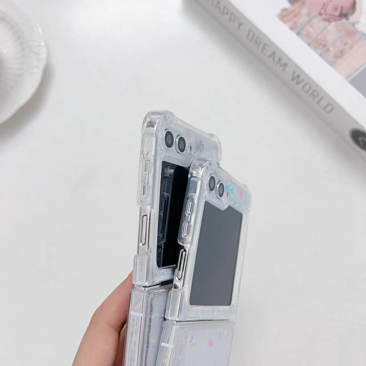 For Samsung Galaxy Z Flip7 FE / Flip6 Star Love Glitter Epoxy TPU Phone Case
