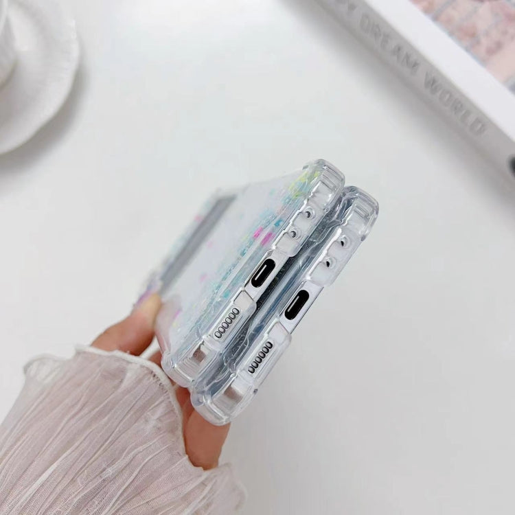 For Samsung Galaxy Z Flip7 FE / Flip6 Star Love Glitter Epoxy TPU Phone Case