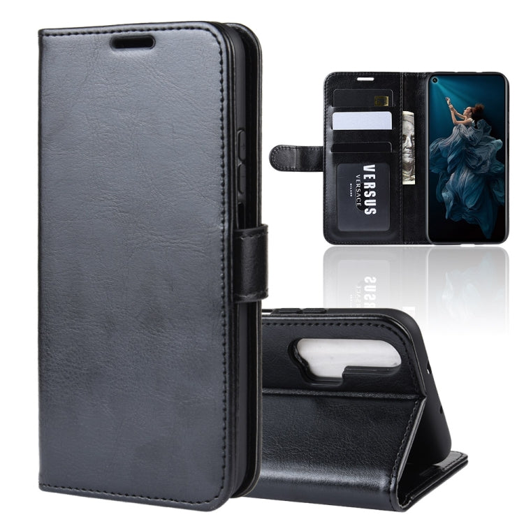 R64 Texture Single Fold Horizontal Flip Leather Case for Huawei Honor 20 Pro, with Holder & Card Slots & Wallet