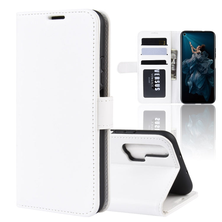 R64 Texture Single Fold Horizontal Flip Leather Case for Huawei Honor 20 Pro, with Holder & Card Slots & Wallet