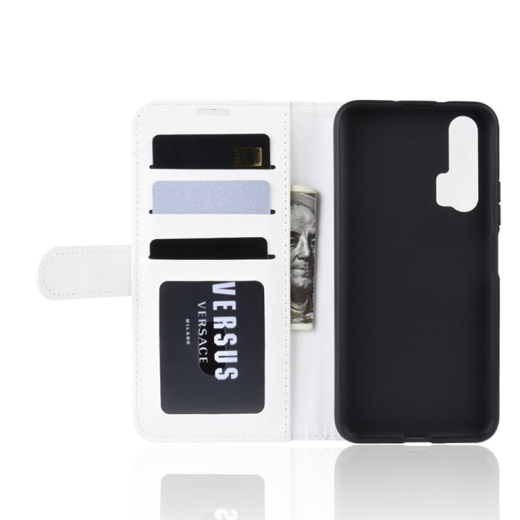 R64 Texture Single Fold Horizontal Flip Leather Case for Huawei Honor 20 Pro, with Holder & Card Slots & Wallet