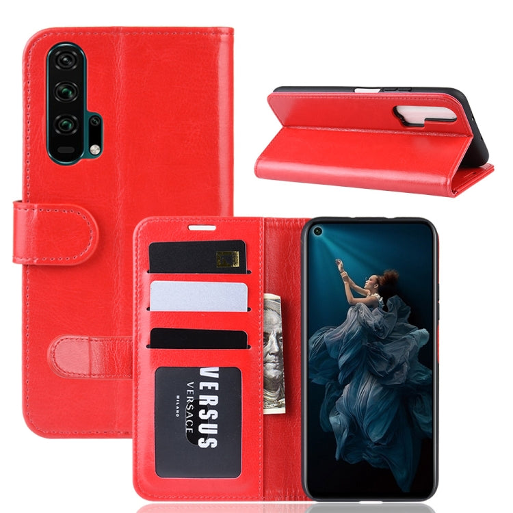 R64 Texture Single Fold Horizontal Flip Leather Case for Huawei Honor 20 Pro, with Holder & Card Slots & Wallet