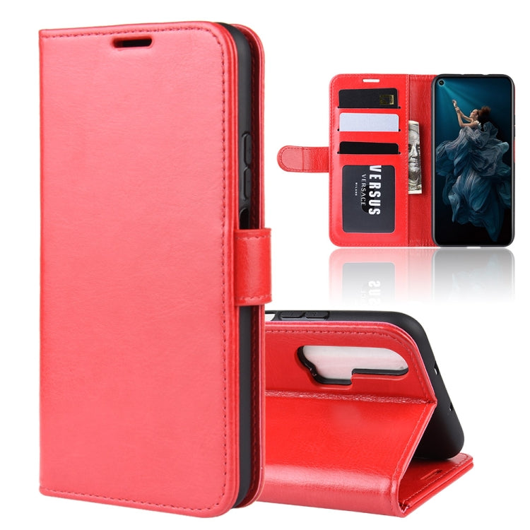 R64 Texture Single Fold Horizontal Flip Leather Case for Huawei Honor 20 Pro, with Holder & Card Slots & Wallet