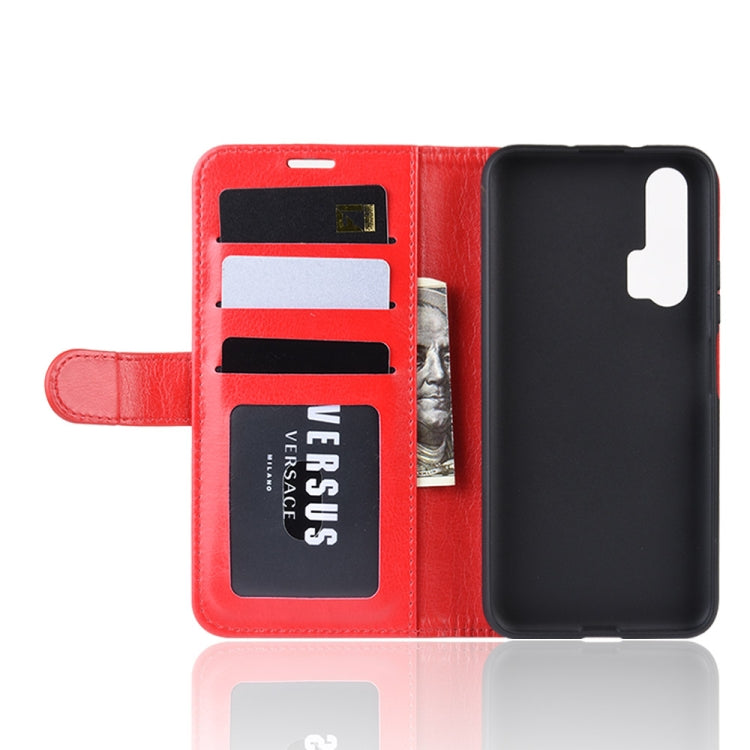 R64 Texture Single Fold Horizontal Flip Leather Case for Huawei Honor 20 Pro, with Holder & Card Slots & Wallet