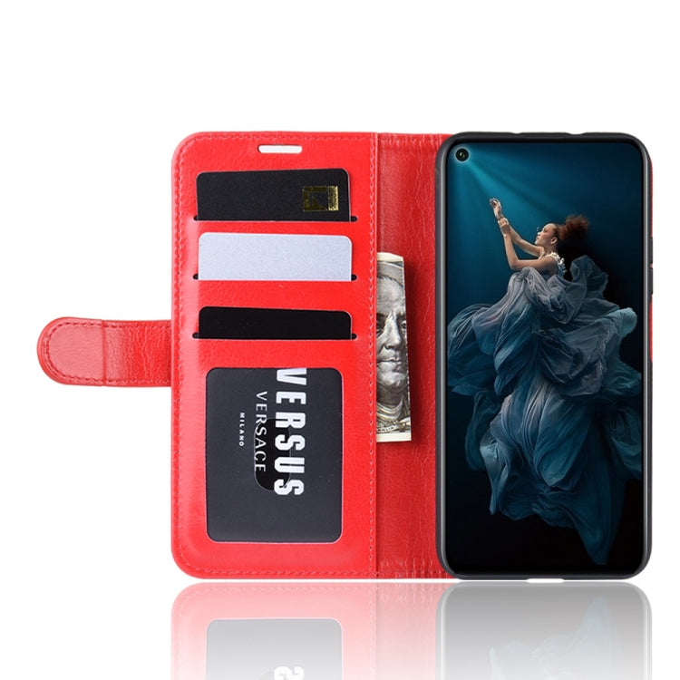R64 Texture Single Fold Horizontal Flip Leather Case for Huawei Honor 20 Pro, with Holder & Card Slots & Wallet