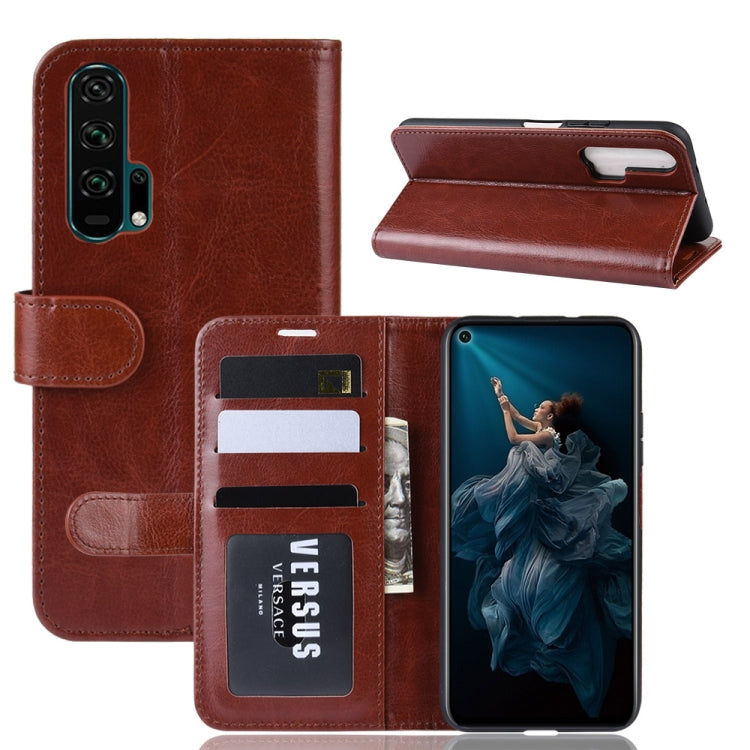 R64 Texture Single Fold Horizontal Flip Leather Case for Huawei Honor 20 Pro, with Holder & Card Slots & Wallet