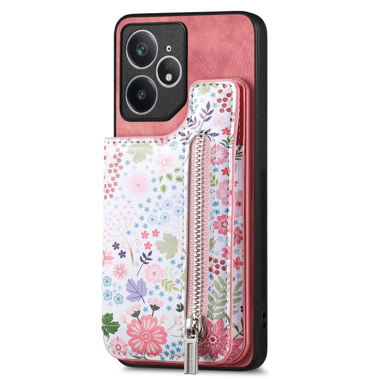 For Realme Neo 7 Retro Painted Zipper Wallet Back Phone Case