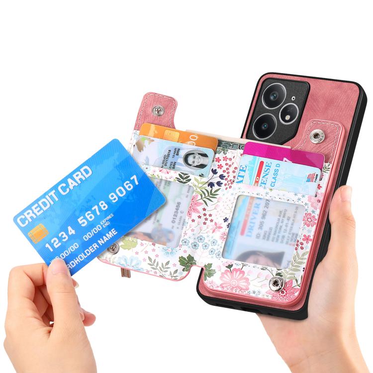 For Realme Neo 7 Retro Painted Zipper Wallet Back Phone Case