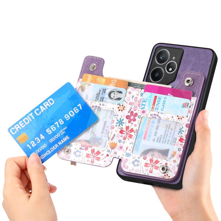 For Realme Neo 7 Retro Painted Zipper Wallet Back Phone Case