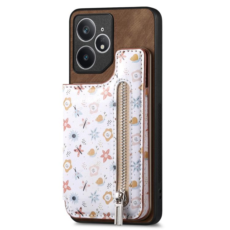 For Realme Neo 7 Retro Painted Zipper Wallet Back Phone Case