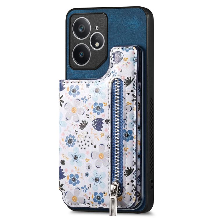 For Realme Neo 7 Retro Painted Zipper Wallet Back Phone Case