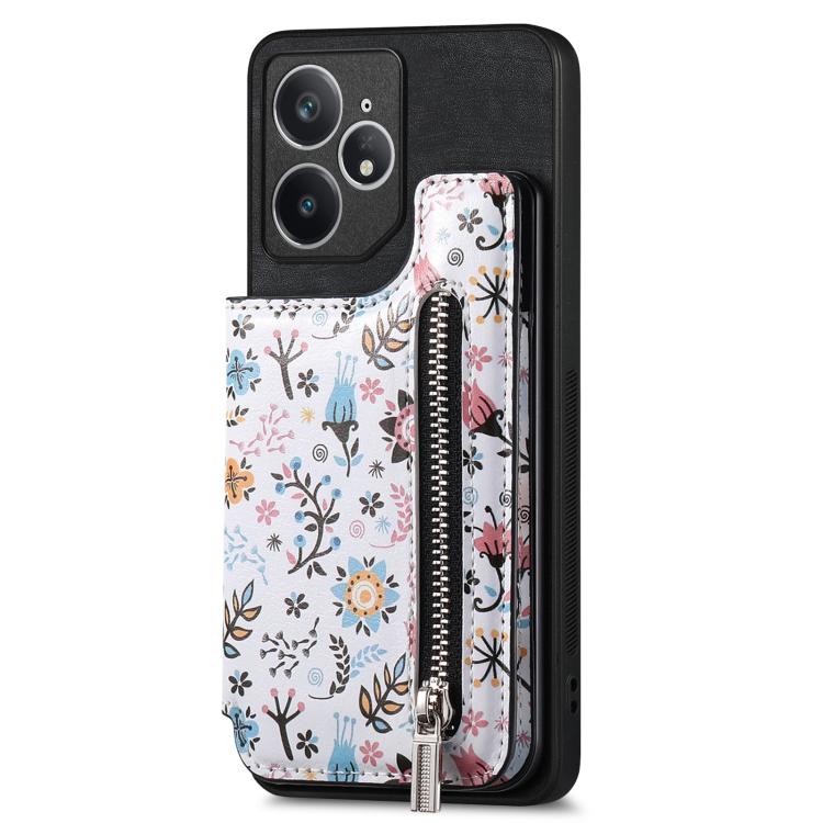 For Realme Neo 7 Retro Painted Zipper Wallet Back Phone Case