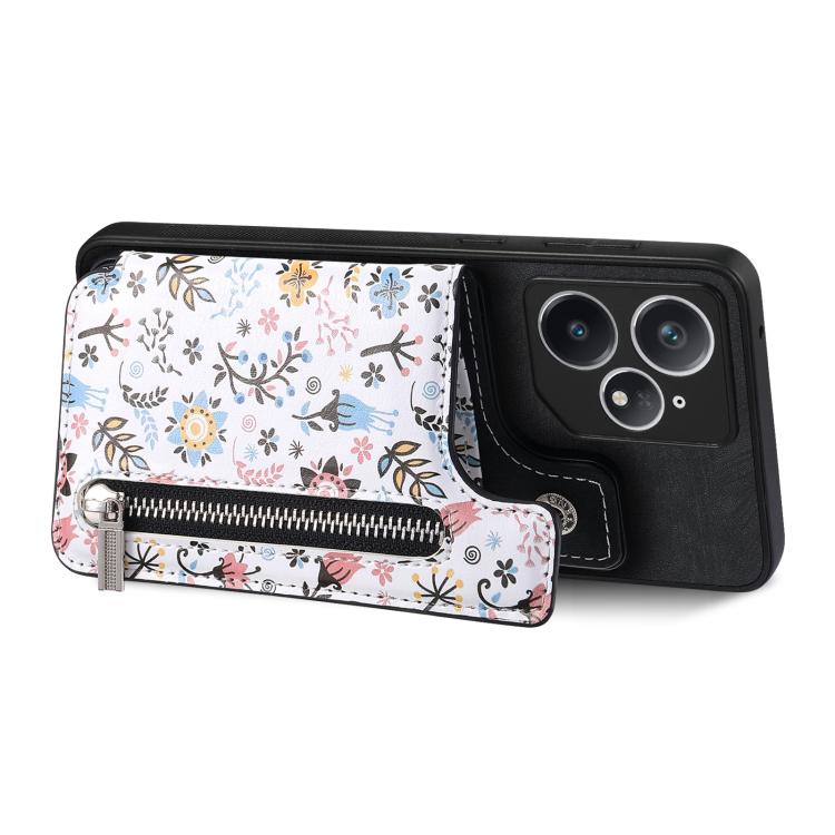For Realme Neo 7 Retro Painted Zipper Wallet Back Phone Case