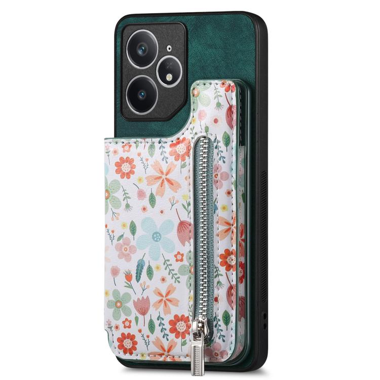 For Realme Neo 7 Retro Painted Zipper Wallet Back Phone Case