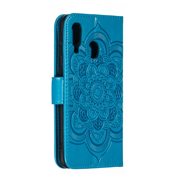 Mandala Embossing Pattern Horizontal Flip Leather Case for Samsung Galaxy A40, with Holder & Card Slots & Wallet & Photo Frame &  Lanyard