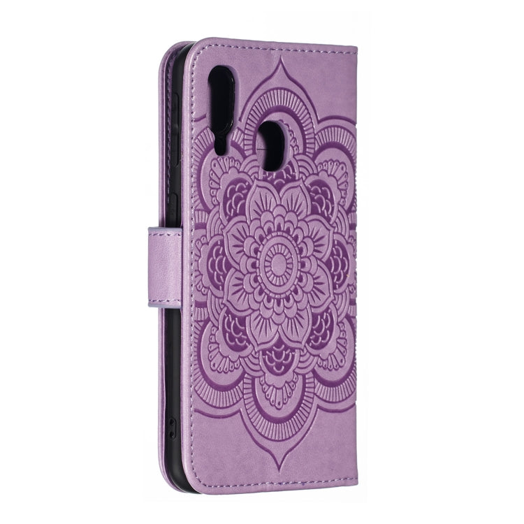 Mandala Embossing Pattern Horizontal Flip Leather Case for Samsung Galaxy A40, with Holder & Card Slots & Wallet & Photo Frame &  Lanyard