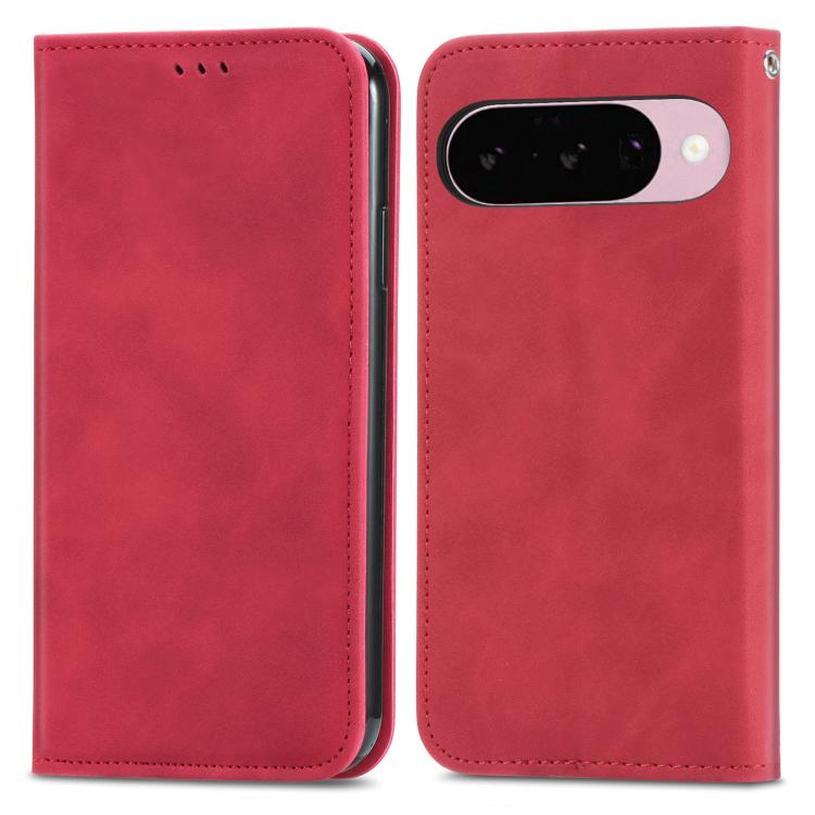 For Google Pixel 9 / 9 Pro Retro Skin Feel Magnetic Flip Leather Phone Case