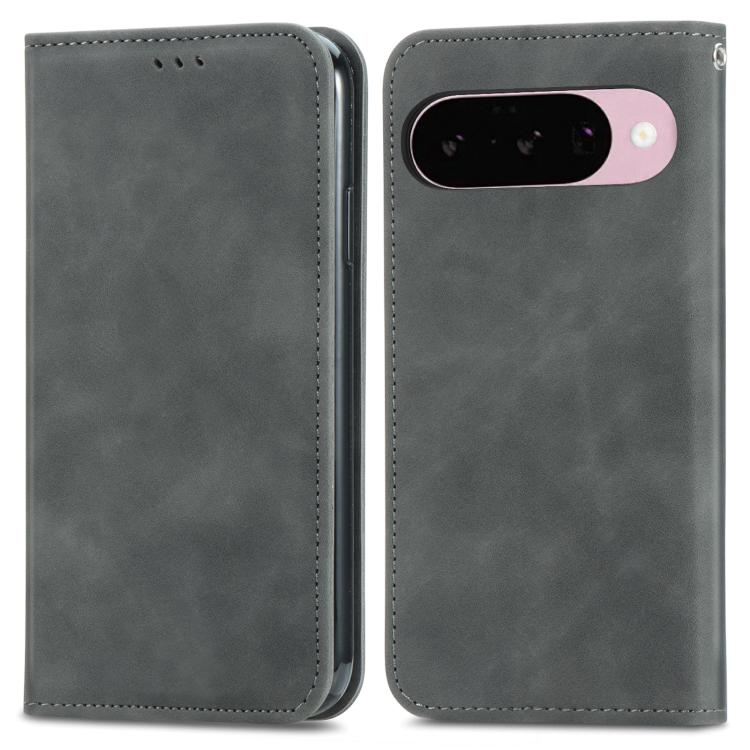 For Google Pixel 9 / 9 Pro Retro Skin Feel Magnetic Flip Leather Phone Case