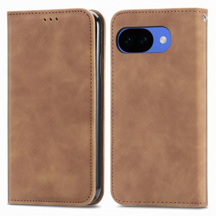 For Google Pixel 10a Retro Skin Feel Magnetic Flip Leather Phone Case