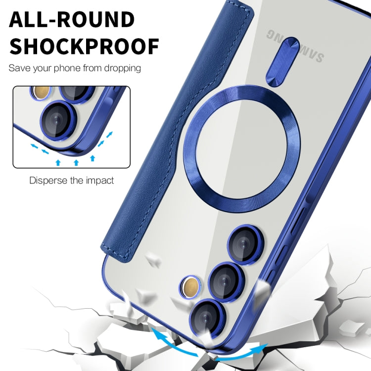 For Samsung Galaxy A35 5G Shield MagSafe RFID Anti-theft Leather Phone Case