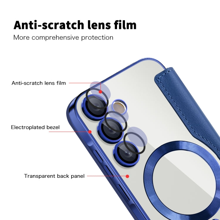 For Samsung Galaxy A35 5G Shield MagSafe RFID Anti-theft Leather Phone Case