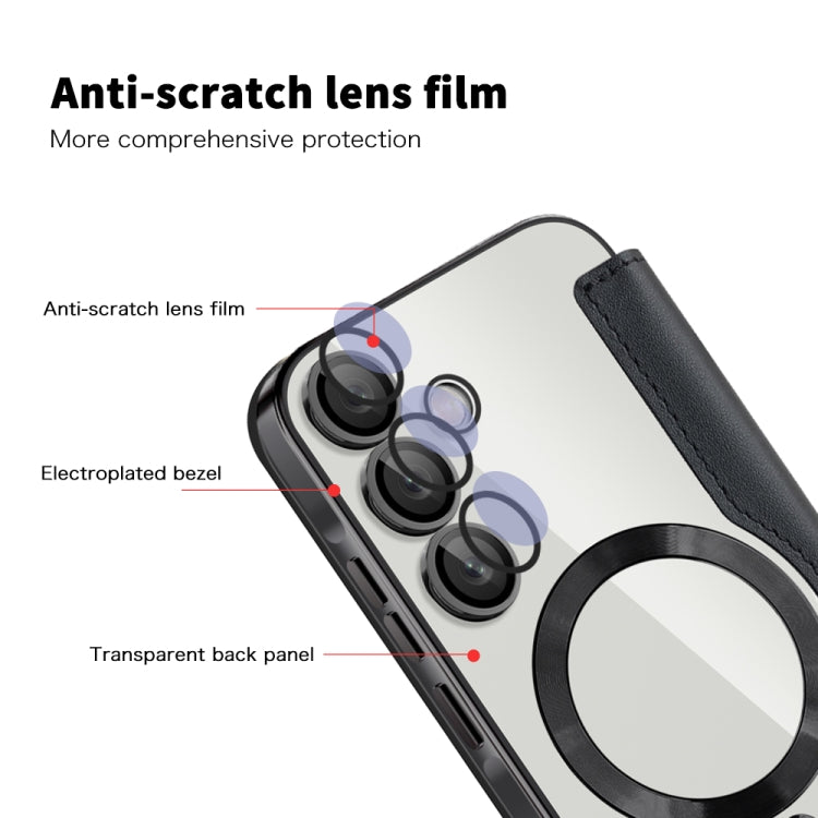 For Samsung Galaxy A35 5G Shield MagSafe RFID Anti-theft Leather Phone Case
