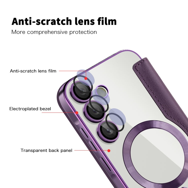 For Samsung Galaxy A35 5G Shield MagSafe RFID Anti-theft Leather Phone Case