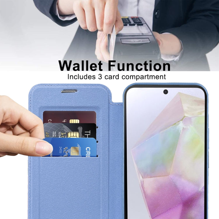 For Samsung Galaxy A35 5G Shield MagSafe RFID Anti-theft Leather Phone Case