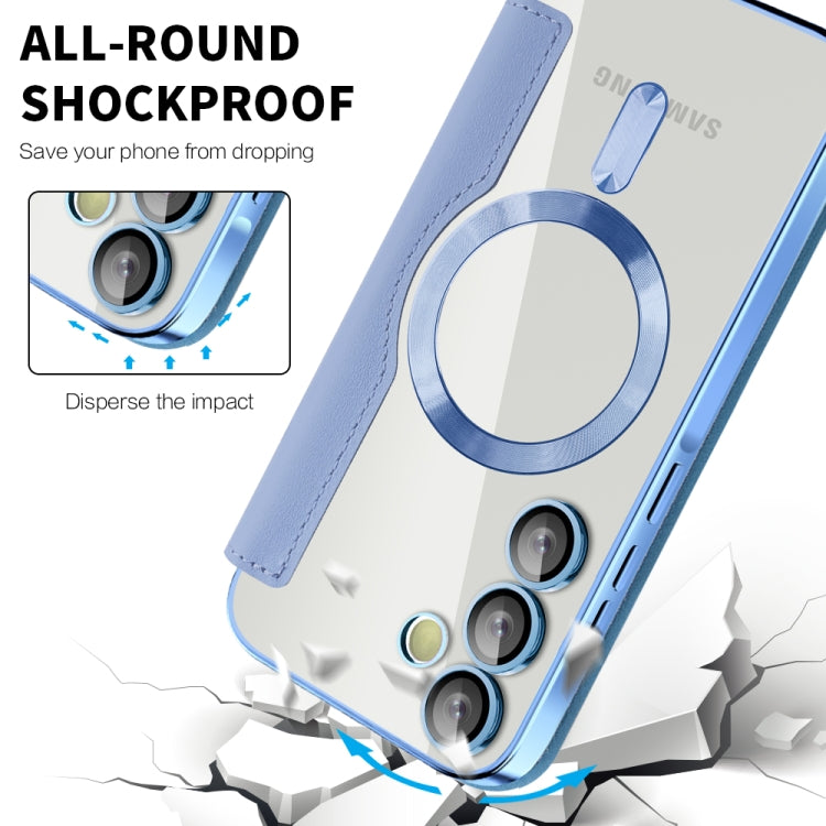 For Samsung Galaxy A35 5G Shield MagSafe RFID Anti-theft Leather Phone Case