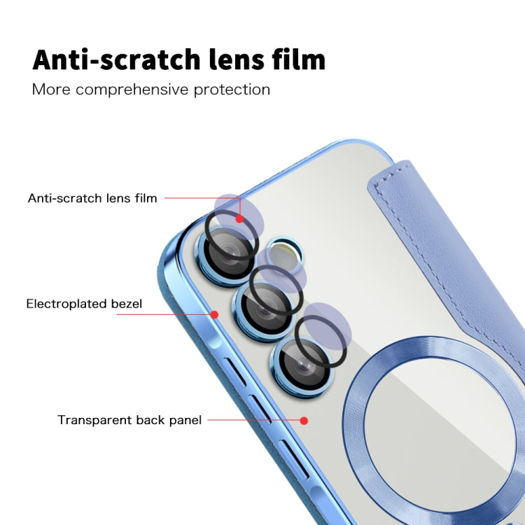 For Samsung Galaxy A35 5G Shield MagSafe RFID Anti-theft Leather Phone Case