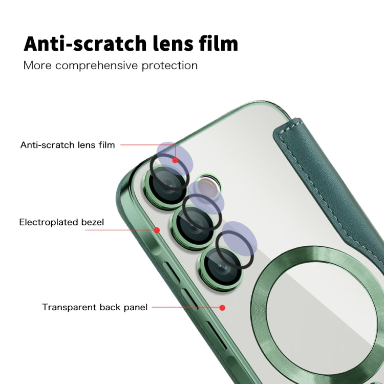 For Samsung Galaxy A35 5G Shield MagSafe RFID Anti-theft Leather Phone Case