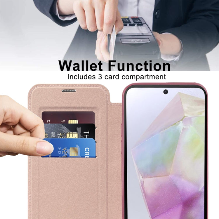 For Samsung Galaxy A35 5G Shield MagSafe RFID Anti-theft Leather Phone Case
