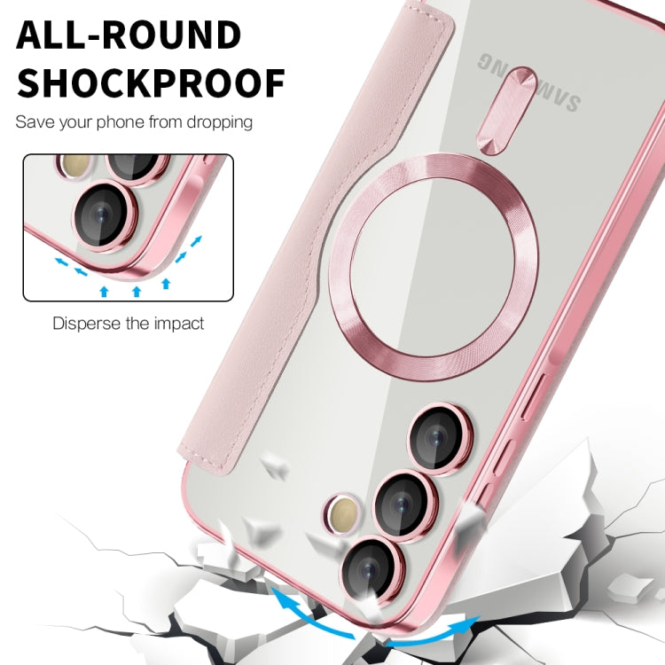 For Samsung Galaxy A35 5G Shield MagSafe RFID Anti-theft Leather Phone Case