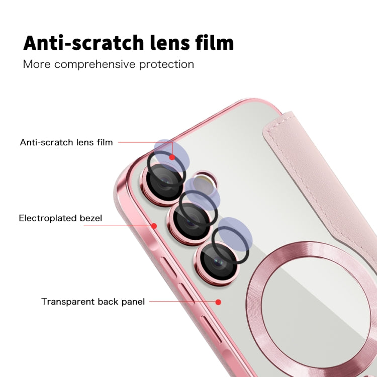 For Samsung Galaxy A35 5G Shield MagSafe RFID Anti-theft Leather Phone Case