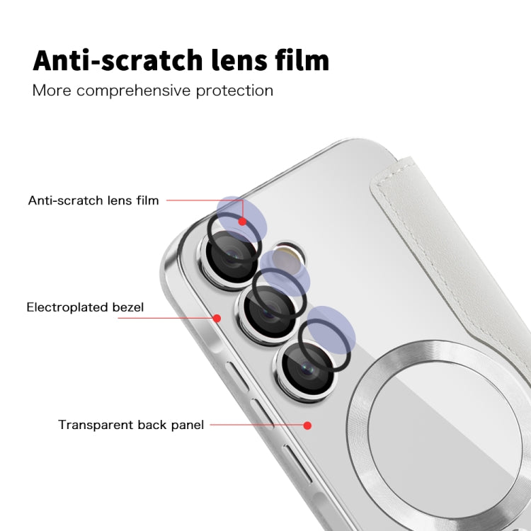 For Samsung Galaxy A35 5G Shield MagSafe RFID Anti-theft Leather Phone Case