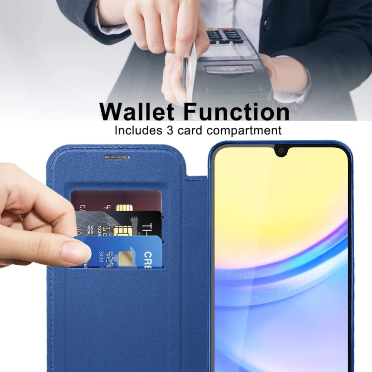 For Samsung Galaxy A15 Shield MagSafe RFID Anti-theft Leather Phone Case