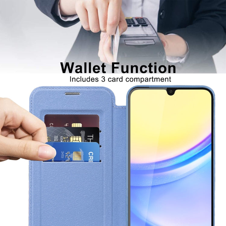For Samsung Galaxy A15 Shield MagSafe RFID Anti-theft Leather Phone Case
