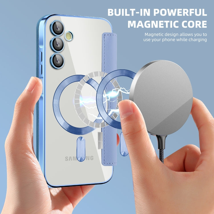 For Samsung Galaxy A15 Shield MagSafe RFID Anti-theft Leather Phone Case