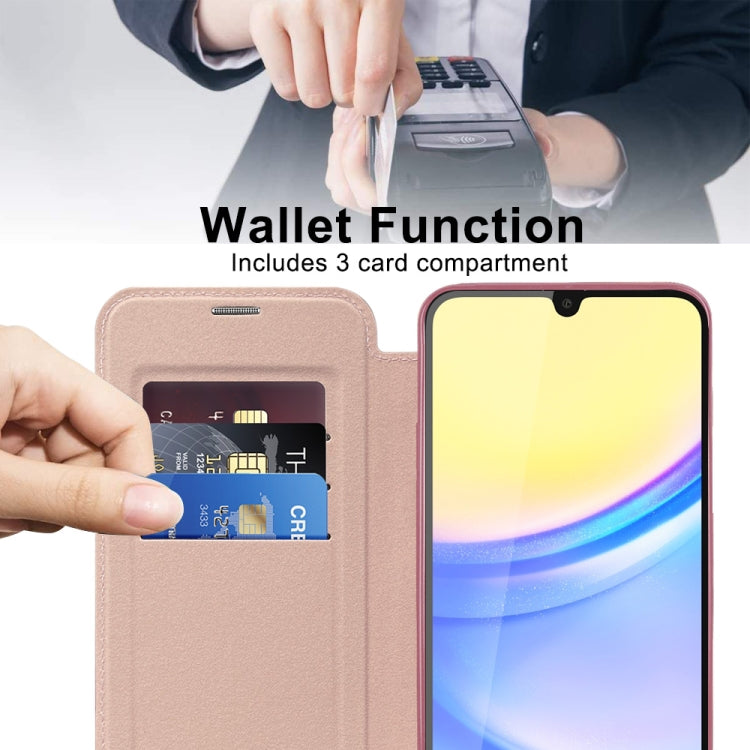 For Samsung Galaxy A15 Shield MagSafe RFID Anti-theft Leather Phone Case