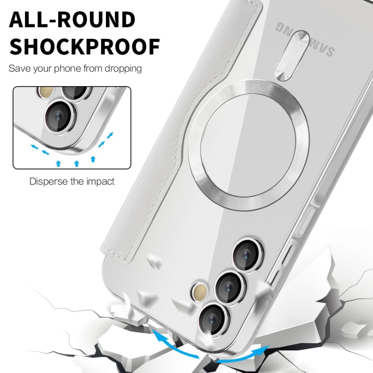 For Samsung Galaxy A15 Shield MagSafe RFID Anti-theft Leather Phone Case