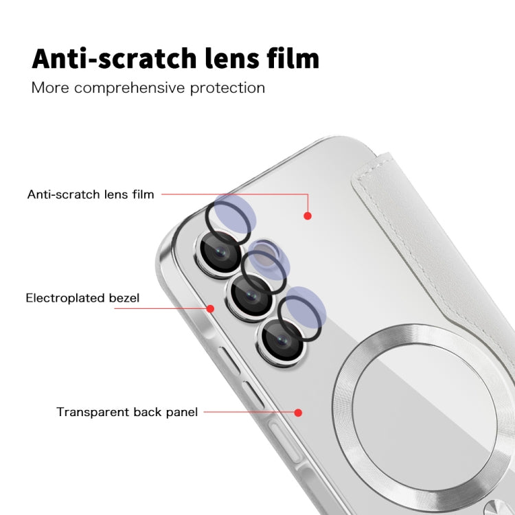 For Samsung Galaxy A15 Shield MagSafe RFID Anti-theft Leather Phone Case