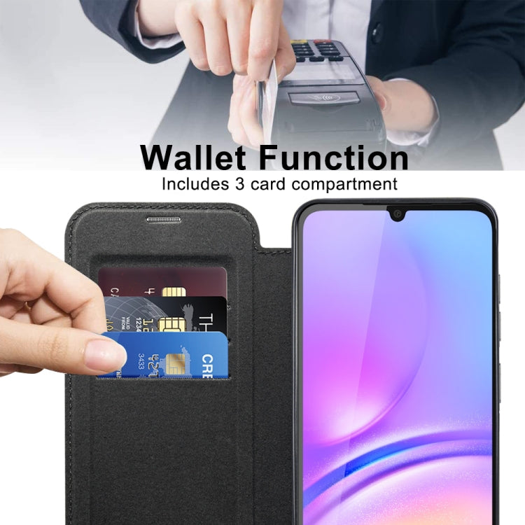 For Samsung Galaxy A05 Shield MagSafe RFID Anti-theft Leather Phone Case