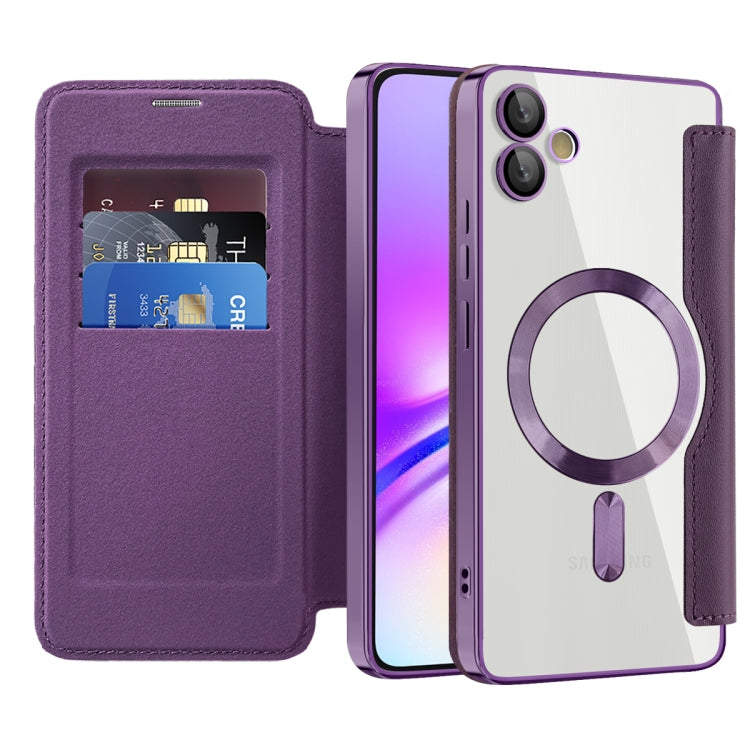 For Samsung Galaxy A05 Shield MagSafe RFID Anti-theft Leather Phone Case