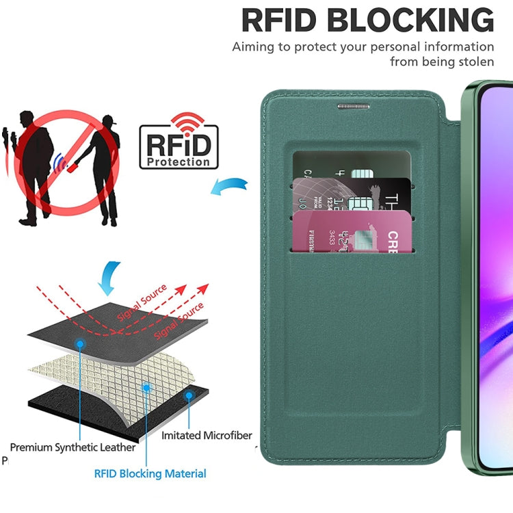 For Samsung Galaxy A05 Shield MagSafe RFID Anti-theft Leather Phone Case