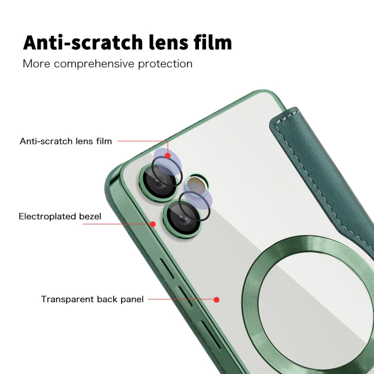 For Samsung Galaxy A05 Shield MagSafe RFID Anti-theft Leather Phone Case