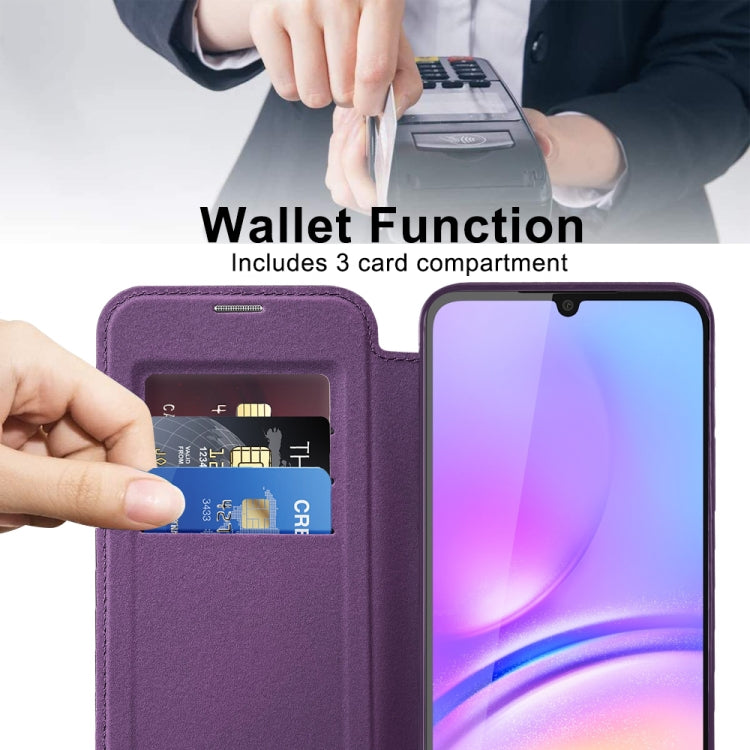 For Samsung Galaxy A05s Shield MagSafe RFID Anti-theft Leather Phone Case