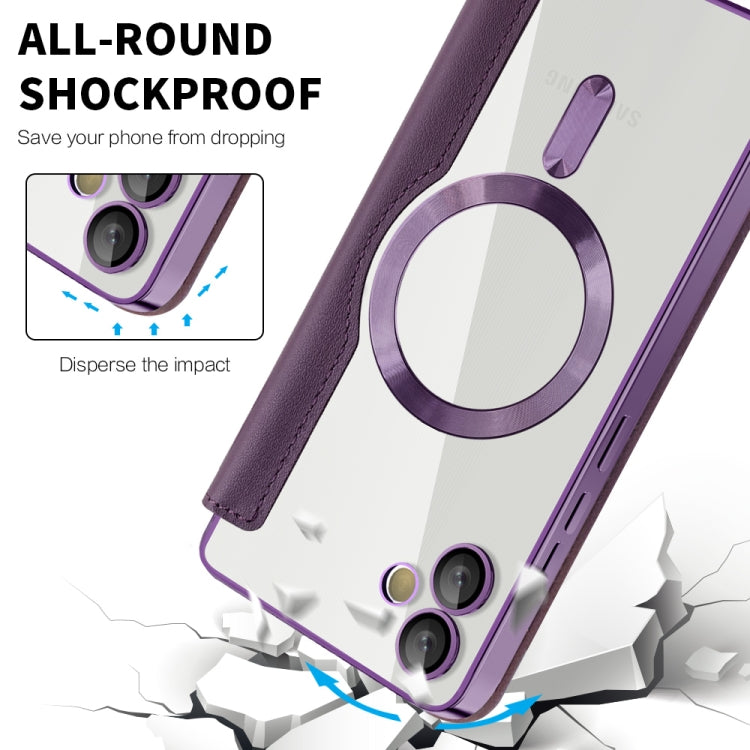 For Samsung Galaxy A05s Shield MagSafe RFID Anti-theft Leather Phone Case